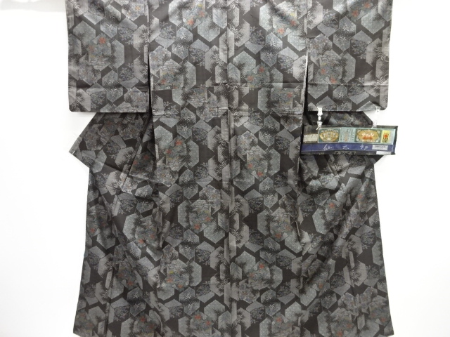 Japanese Kimono / Tsumugi Omeshi Silk